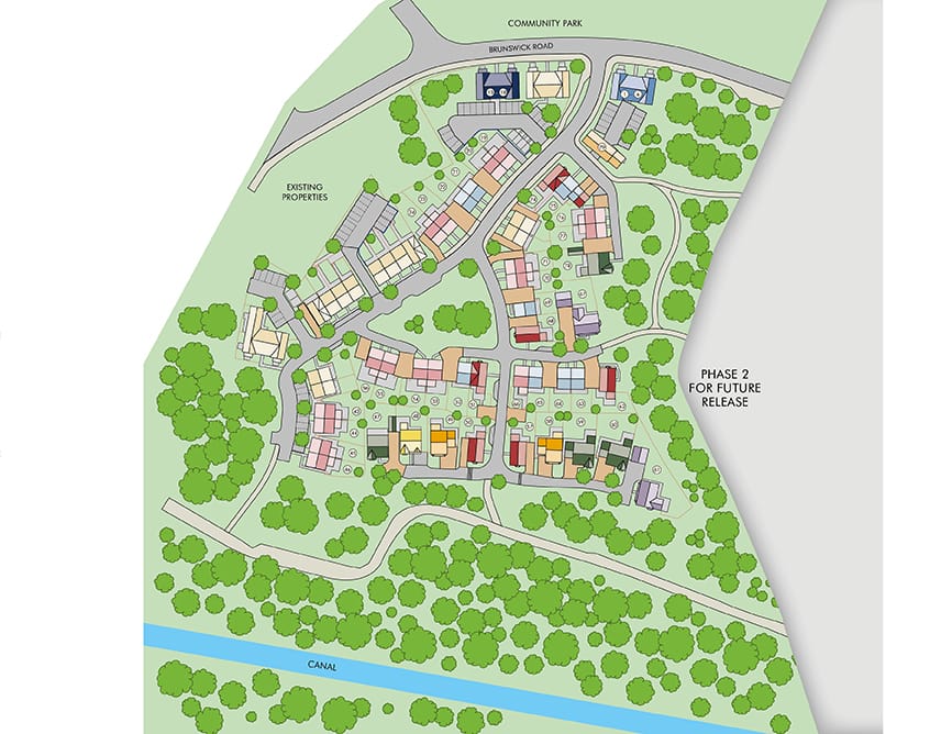 Site plan of the Mindenhurst development