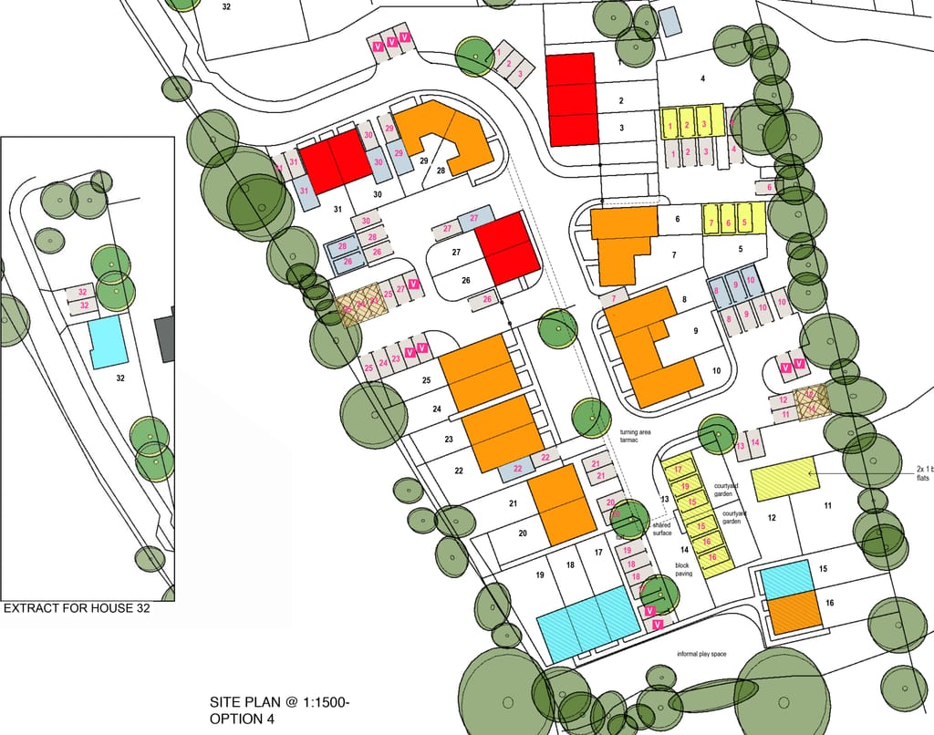 Site layout plan for the development